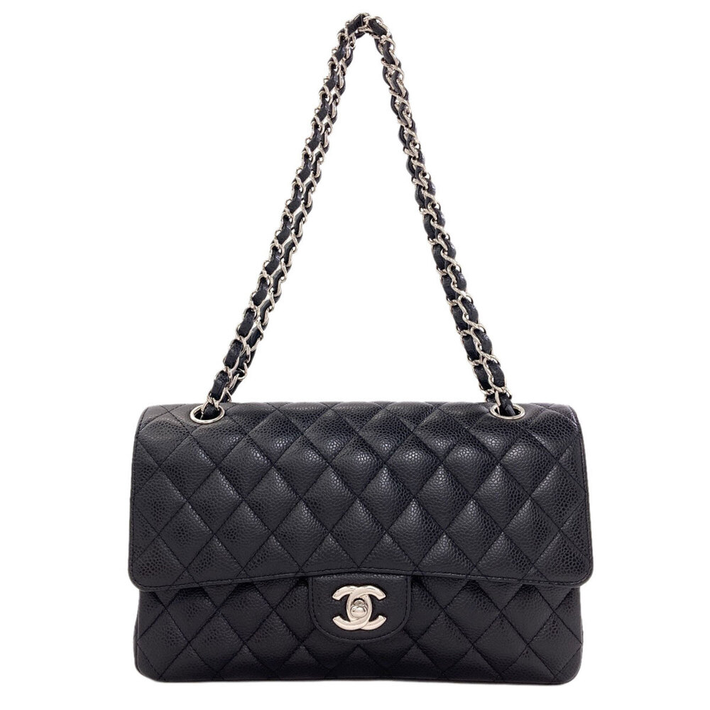 Chanel Double Flap Matelassé Shoulder Bag with Silver Hardware, Grained Calfs...